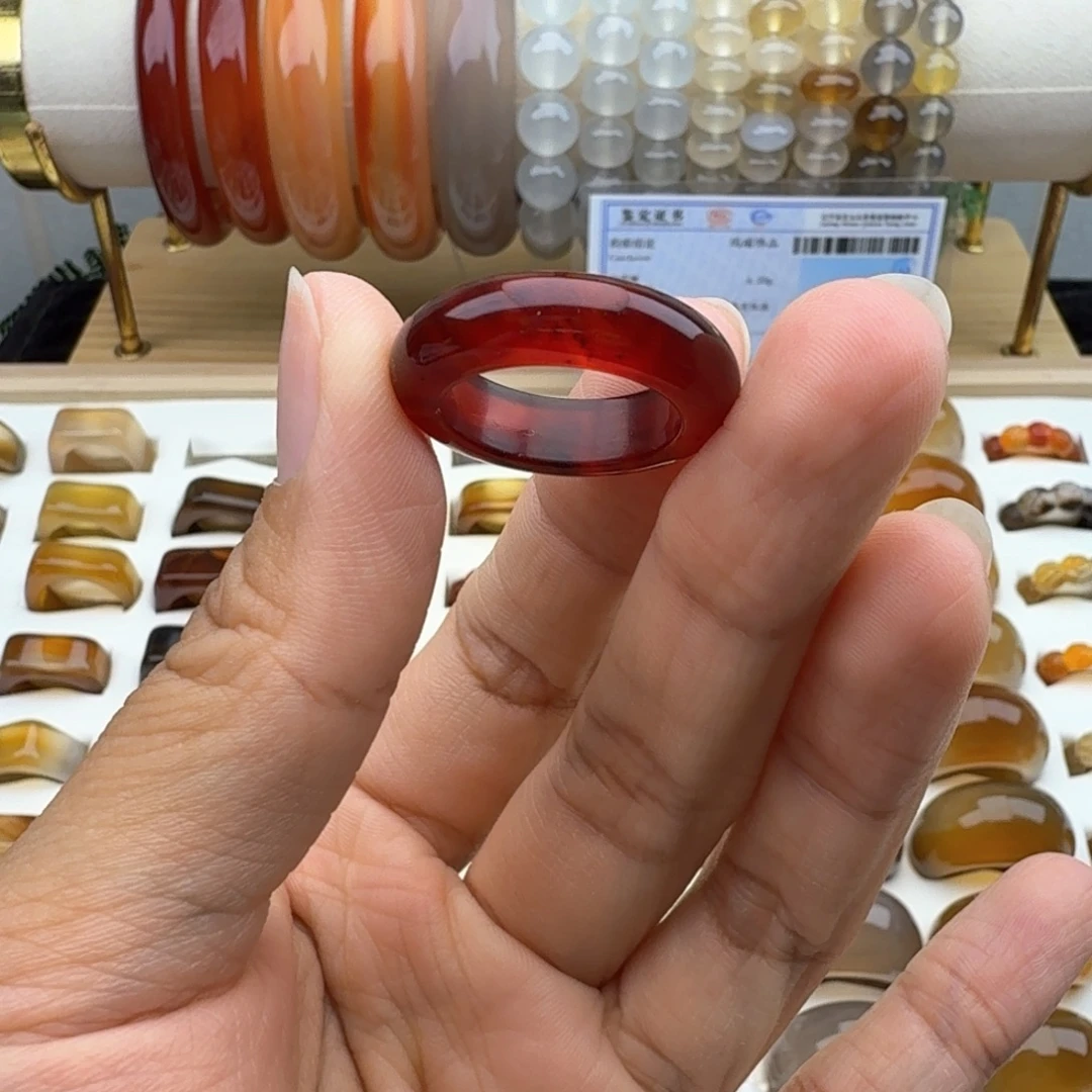 漫***读玛瑙/玉髓未镶嵌戒圈
