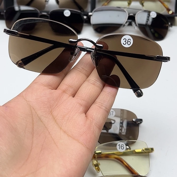 无框深茶色大方圆，36