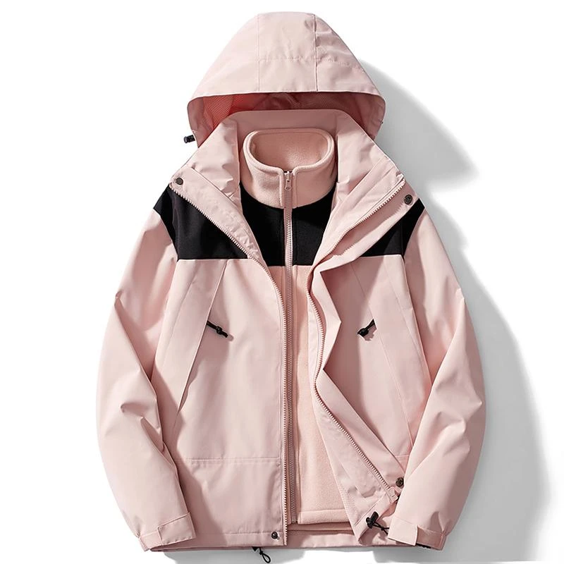 秋冬男女情侣三合一户外登山服防水防风保暖外套休闲秋冬季