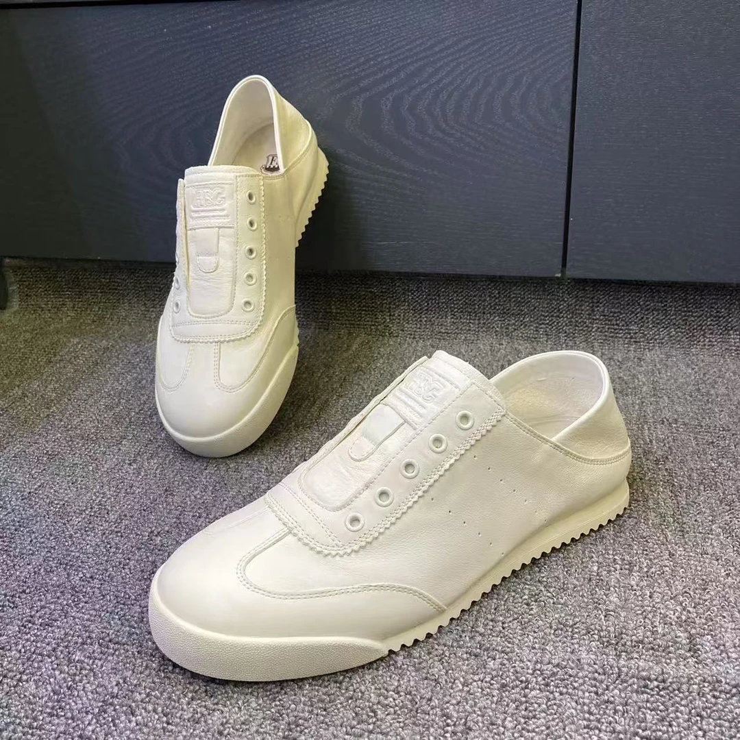 男士鞋子休闲舒适百搭小白鞋男软底软面平底时尚运动鞋男轻便简约