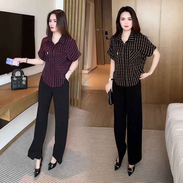 2025新款夏季穿搭衬衫休闲时尚洋气气质显瘦减龄女神短袖上衣08