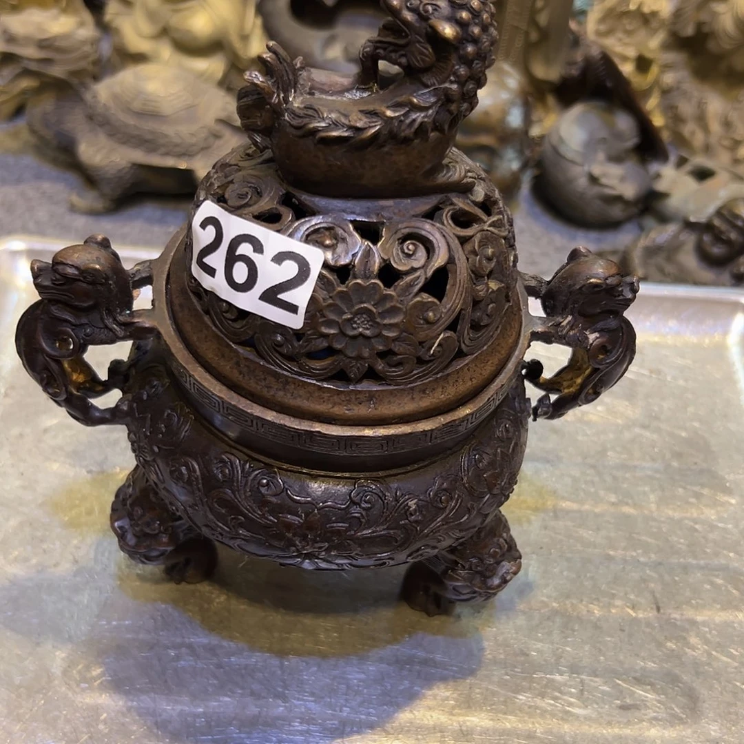 山***峰黄铜摆件，文房摆件工艺品