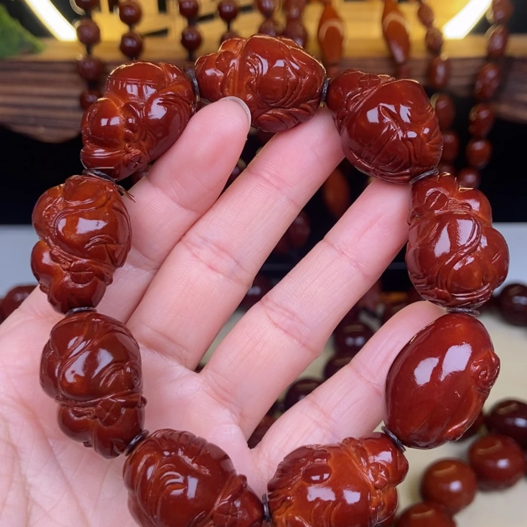 橄榄核吊坠海派财神