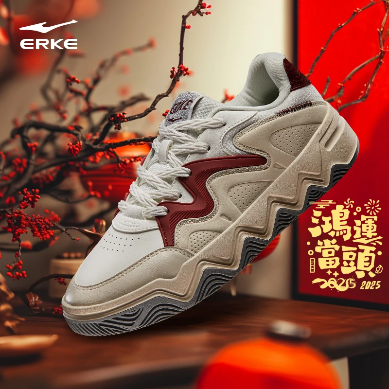 焦点 | 鸿星尔克2024秋冬新款复古百搭运动休闲鞋潮流增高运动鞋