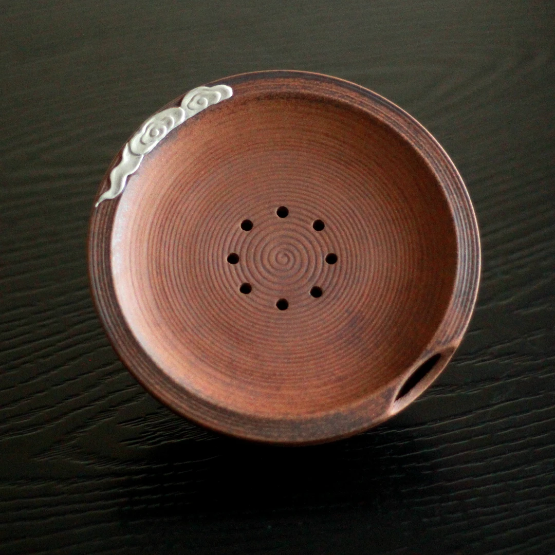 【正版川冶】鎏银砚台蓄水壶承.6912.壶承.BL