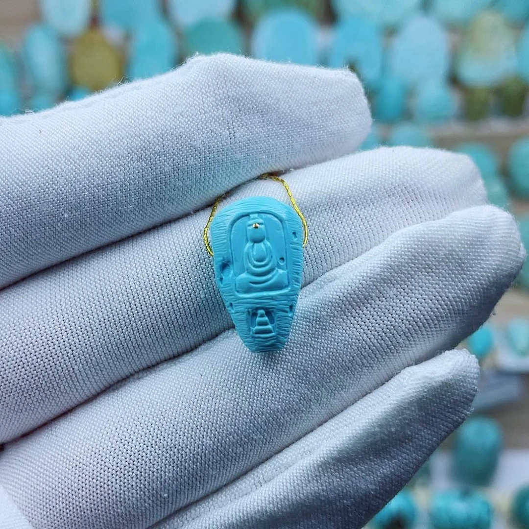 未镶嵌绿松石珠宝奇石10mm