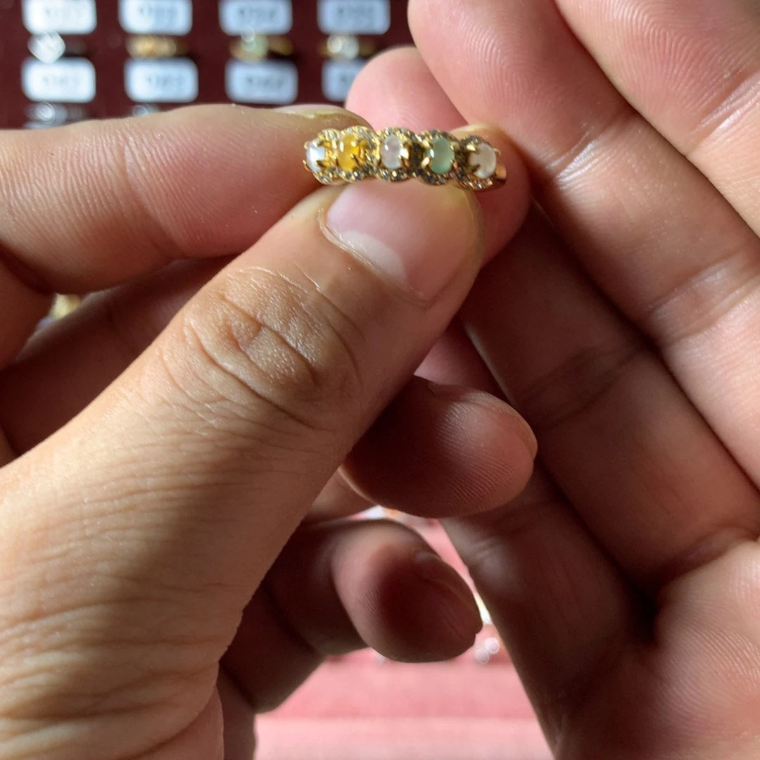 遇***、翡翠银S925镶嵌戒指583