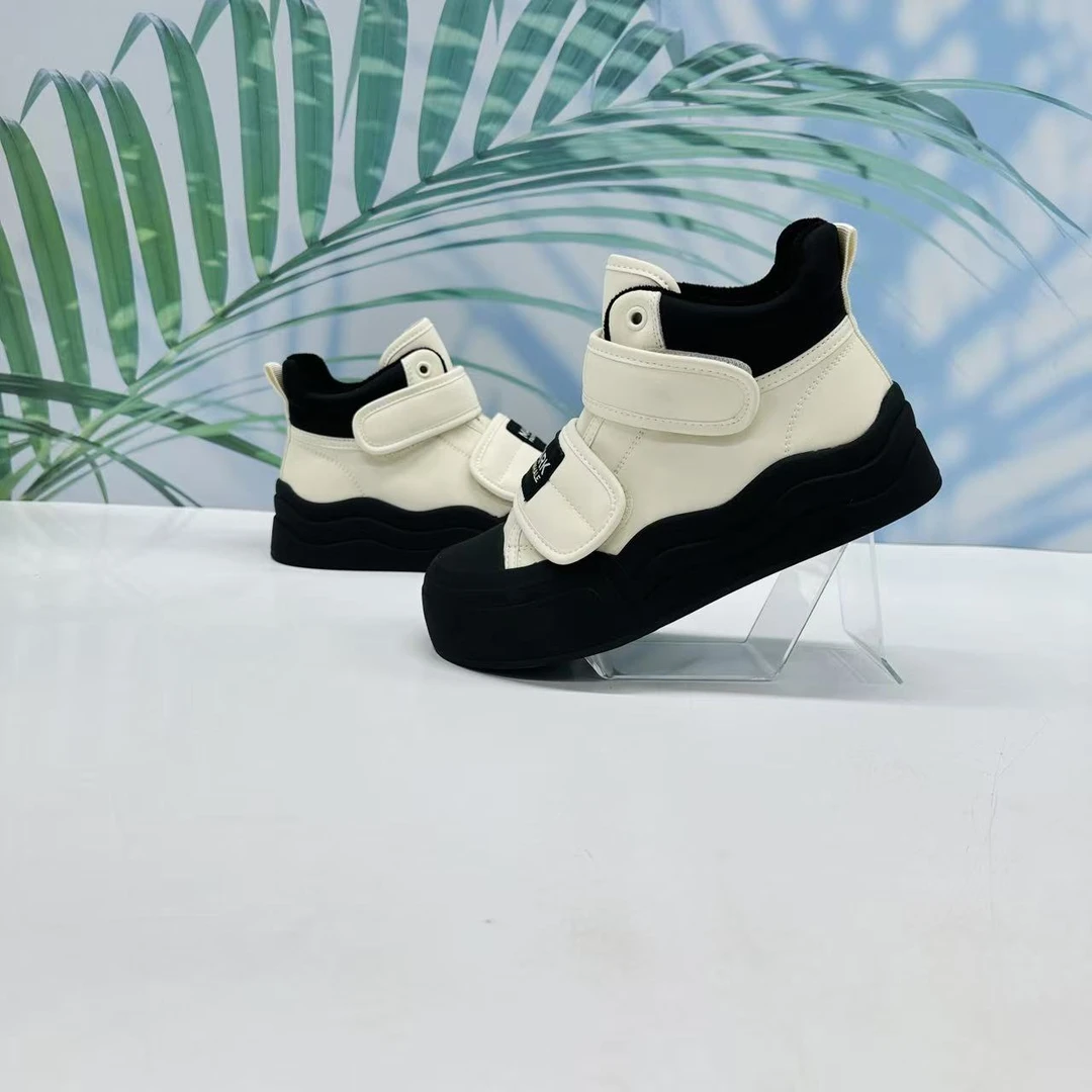 小强家女鞋高帮百搭厚底休闲板鞋（C393-53-1）（6633-95013023-320）