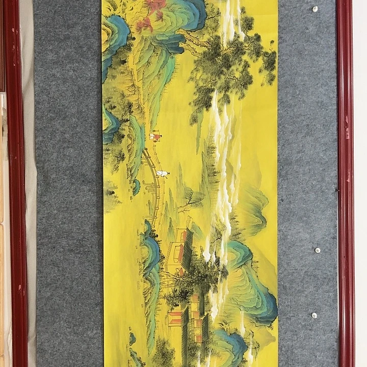 国画手绘国画访友图