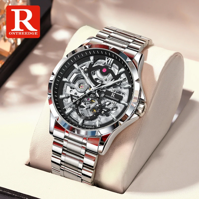 男士全自动机械表时尚防水镂空高端潮流腕表新款夜光商务运动手表