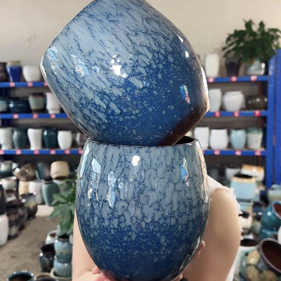 紫砂花盆高20口16