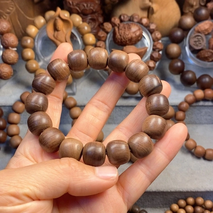 檀香木手串/手链老山檀奶香味黑肉沉水大瑕疵1314