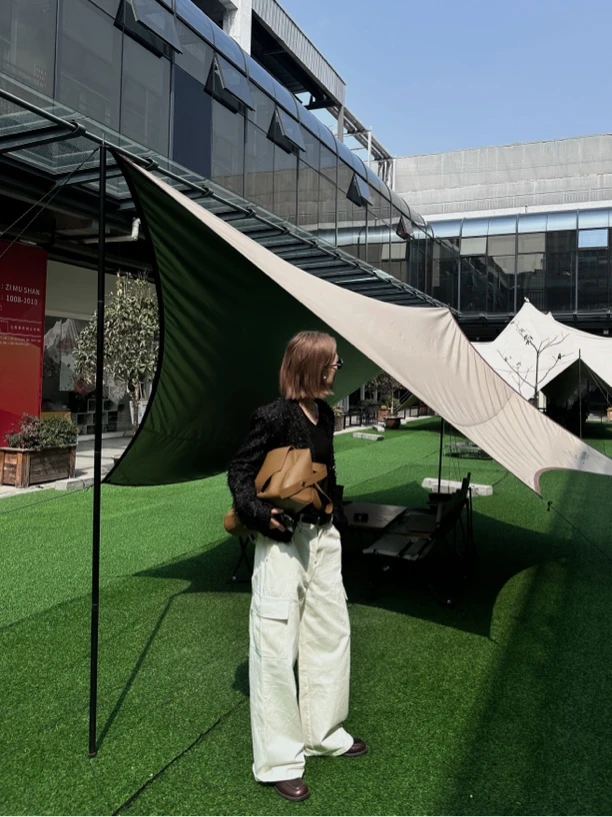 Ada-xixi/泡菜国白色工装牛仔裤