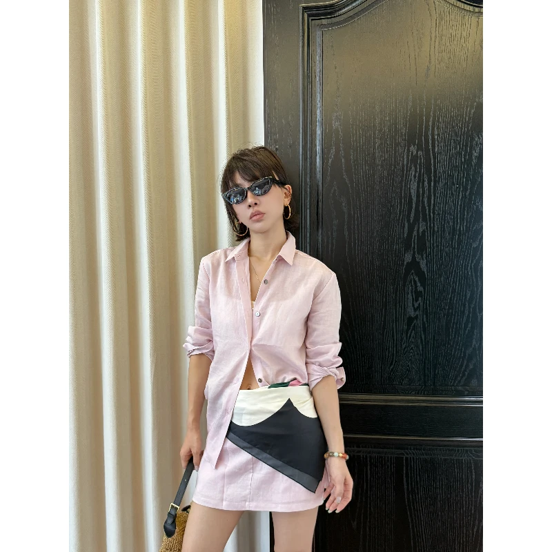 天丝亚麻松弛感休闲时尚套装  SSS11418 +SSQ11418