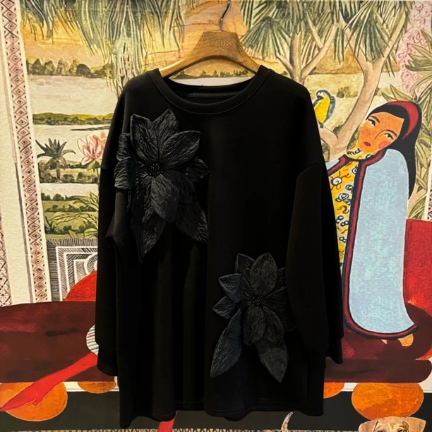 【大G精选】“好东西” 暗黑设计感立体花卫衣