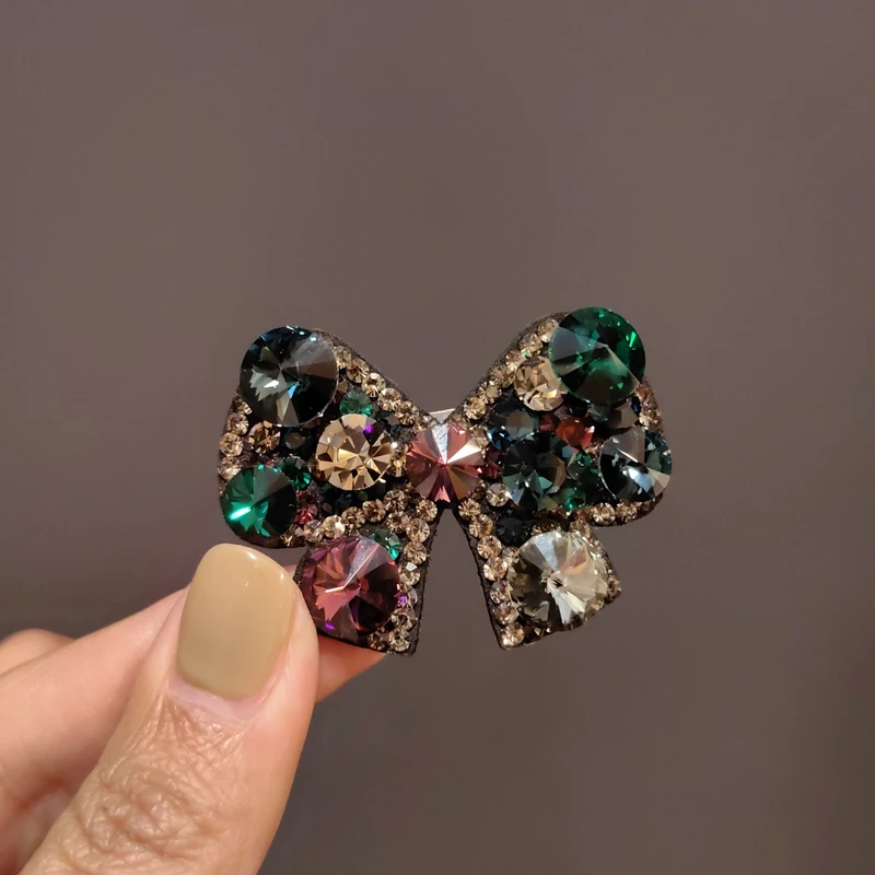 韩国施华水晶BB夹韩版发夹高档刘海夹时尚优雅发卡边夹网红款头饰