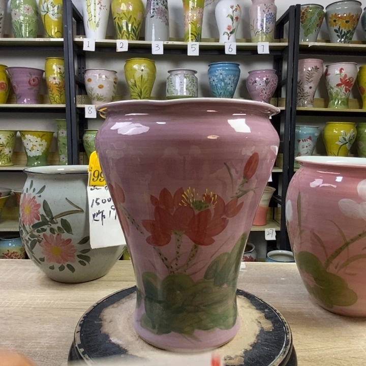 岩***植景德镇高温陶瓷花盆