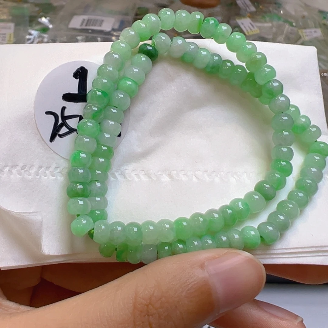 翡翠未镶嵌手链多样性发一件