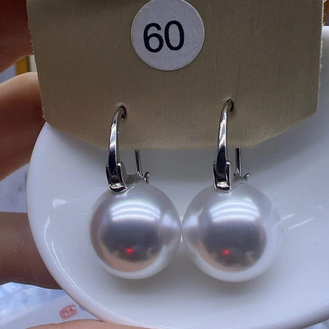 银S925镶嵌淡水珍珠耳饰
