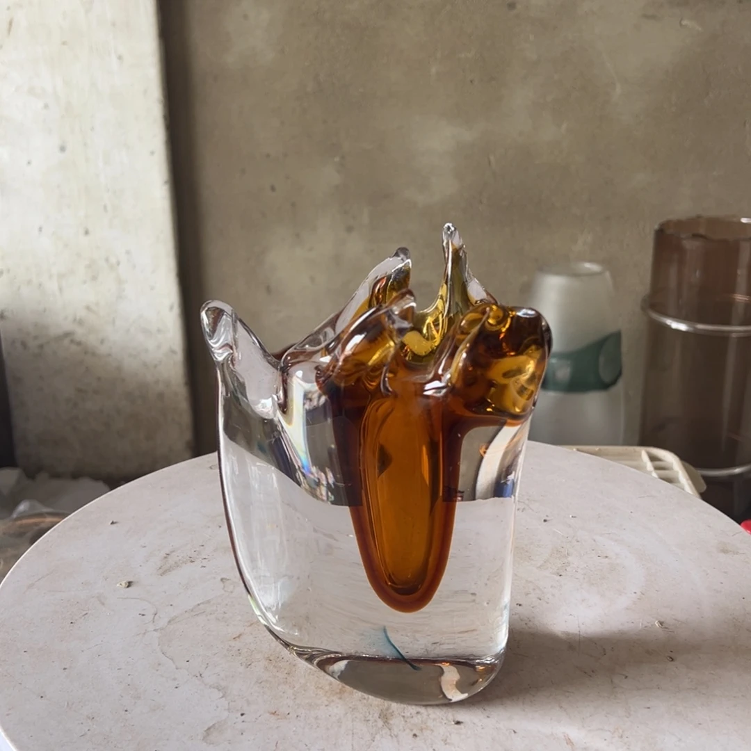 弘扬琉璃花器微瑕高度18