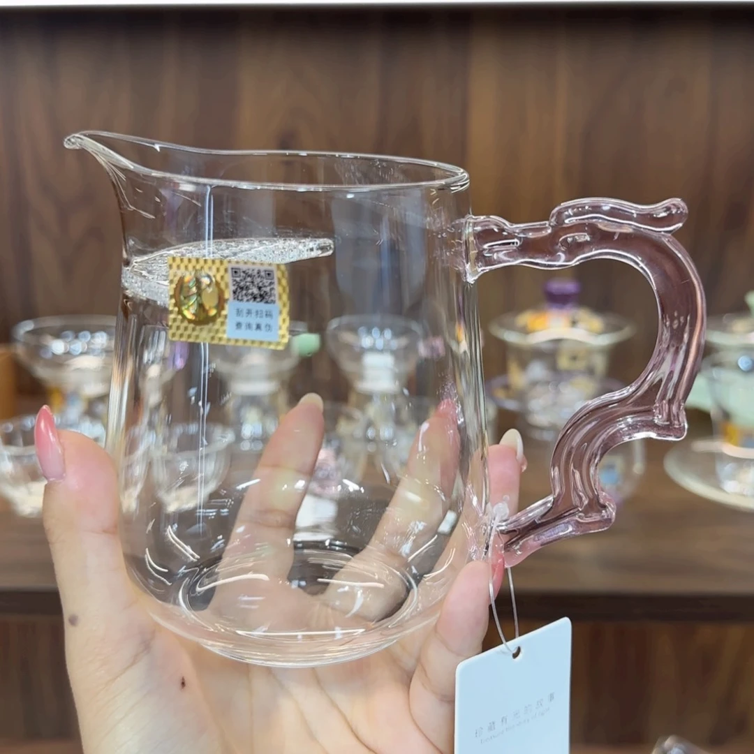 ?****禾器丰隆浅粉色月牙公道杯