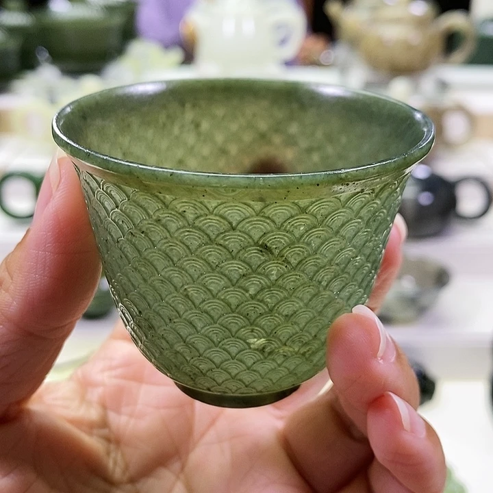 未镶嵌和田玉挂件茶杯90m l