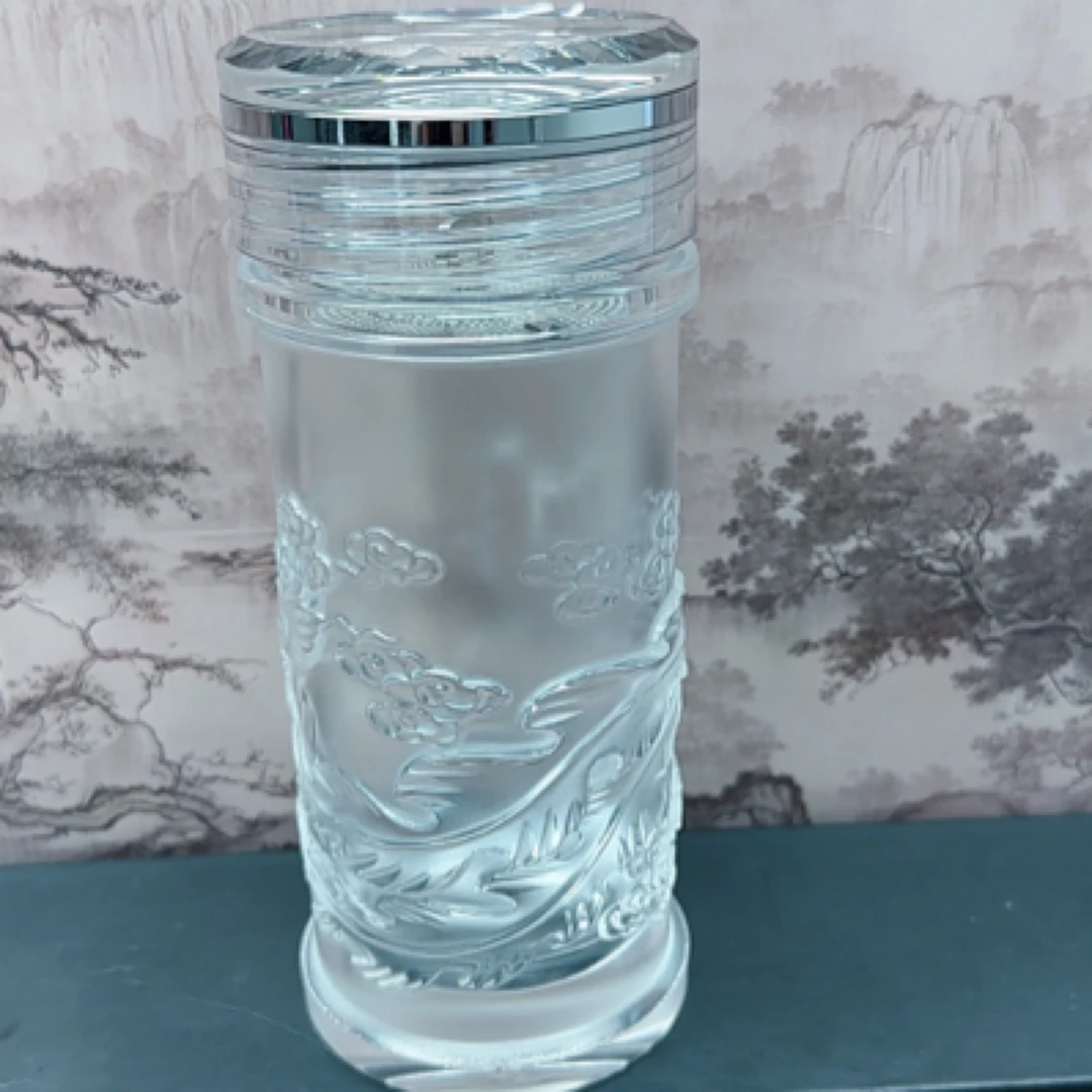 东海工艺水晶定制龙凤密封车载商务办公水杯
