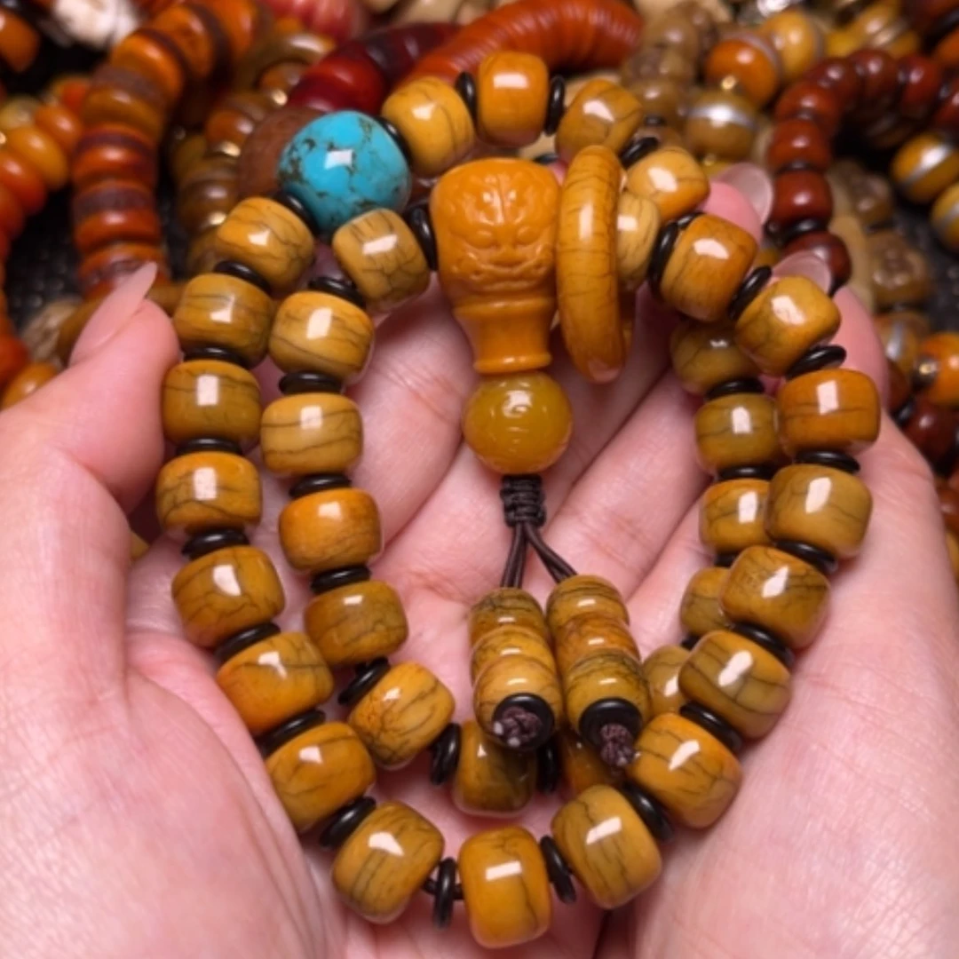 【闪购商品】手串/手链牛骨牛骨黄12×9×36颗双圈