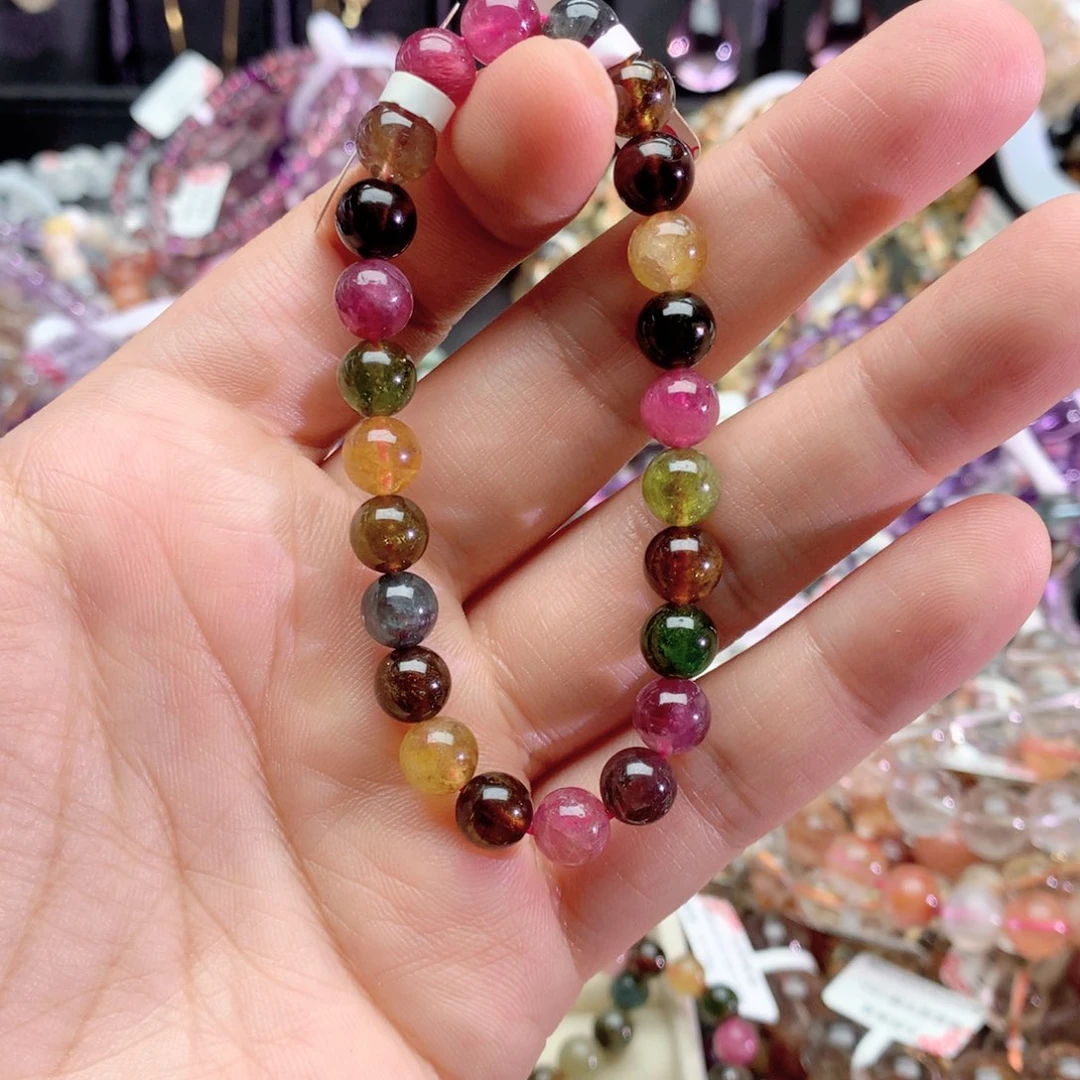 优***助手链未镶嵌水晶碧玺手链7+