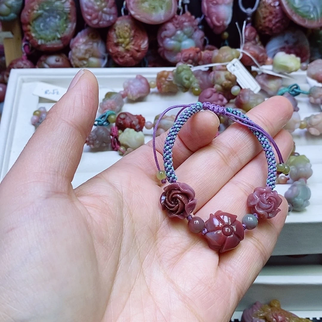 玛瑙/玉髓盐源玛瑙手链未镶嵌