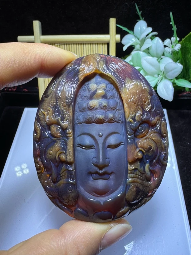 缅甸天然琥珀一念之间挂件