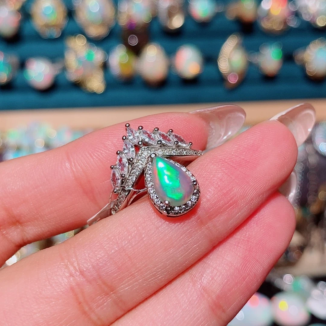 欧泊银S925镶嵌戒指