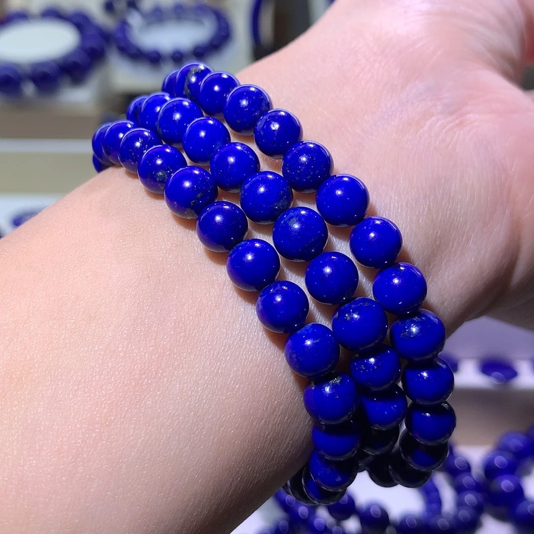 青金石未镶嵌天然原矿妈妈链7.3m