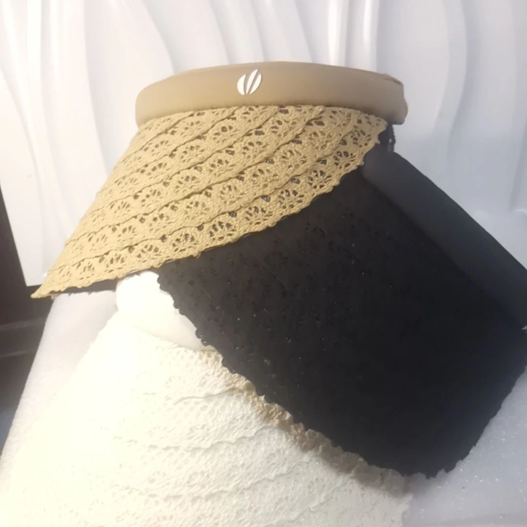 空顶帽蕾丝遮阳帽女夏季空顶帽子渔夫帽欧若假日风