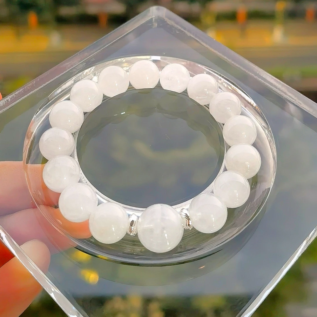 天然 白幽灵满盘 卡10 原创手串