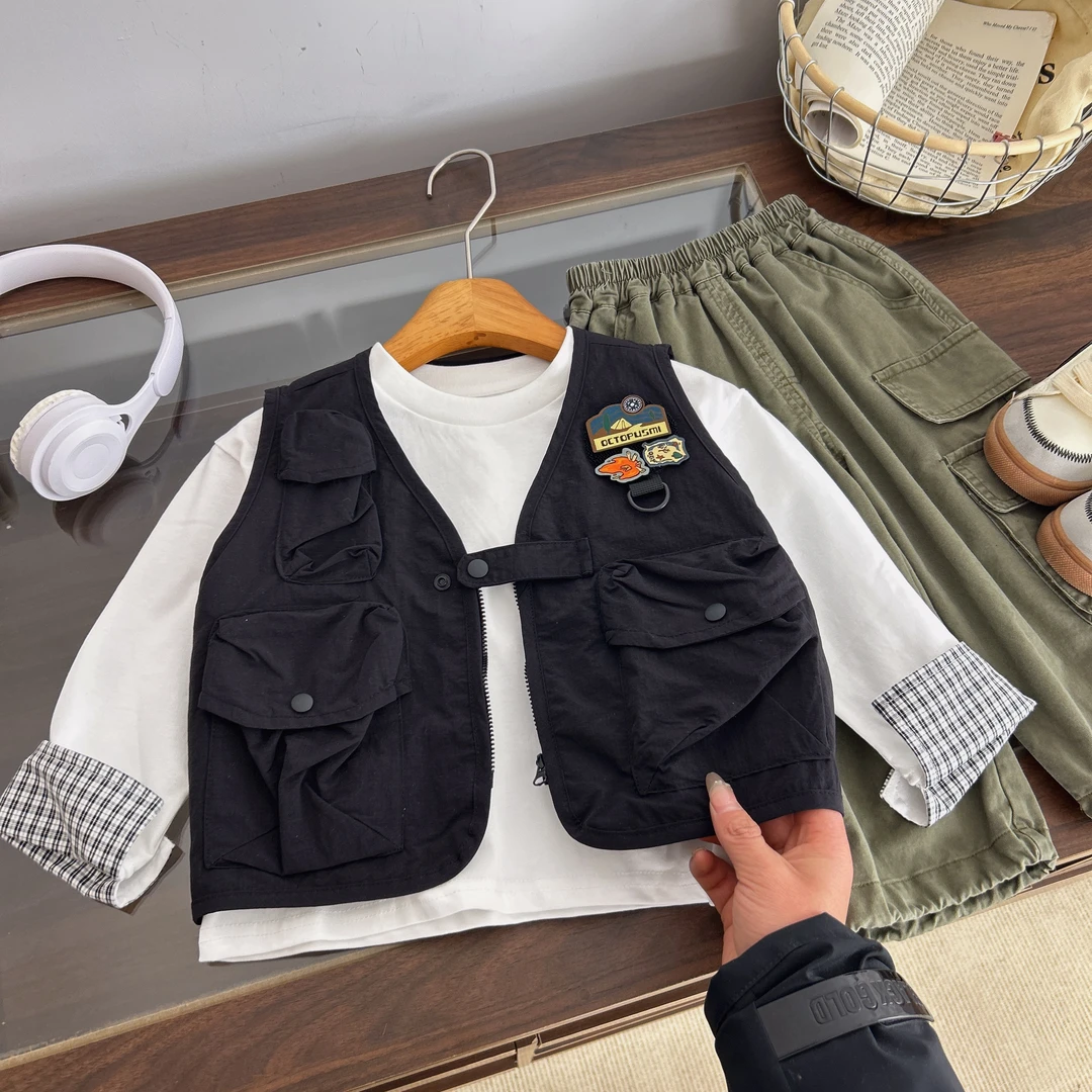 【继承者】儿童2025新款中小童男宝三件套XZ006