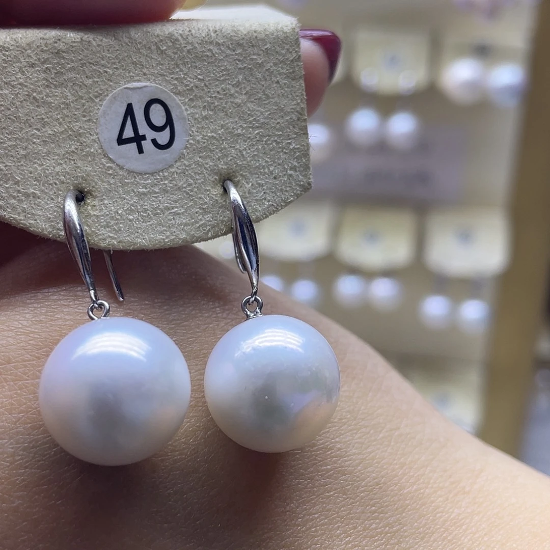 耳饰淡水珍珠银S925镶嵌