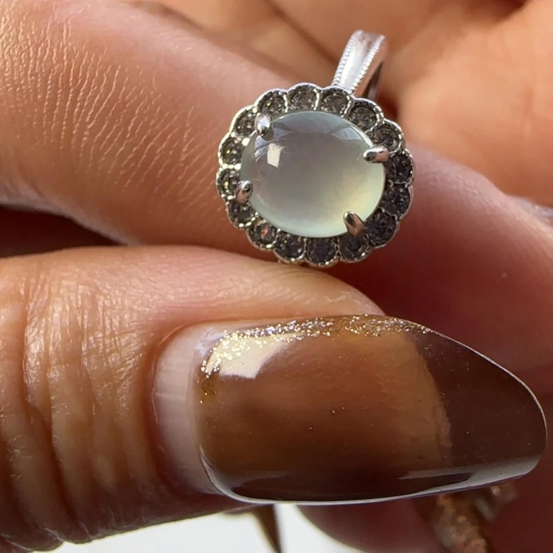 翡翠银S925镶嵌戒指