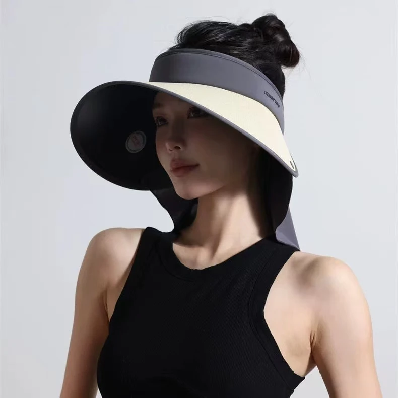 2025新款防晒帽夏天大檐防晒帽女防紫外线遮阳骑车女卷收太阳帽
