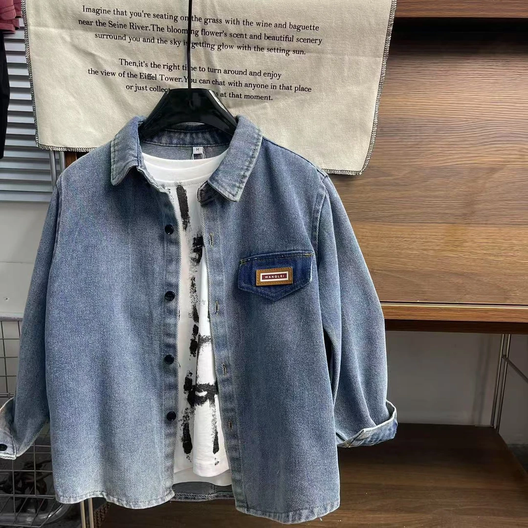 K053儿童牛仔衬衫外套