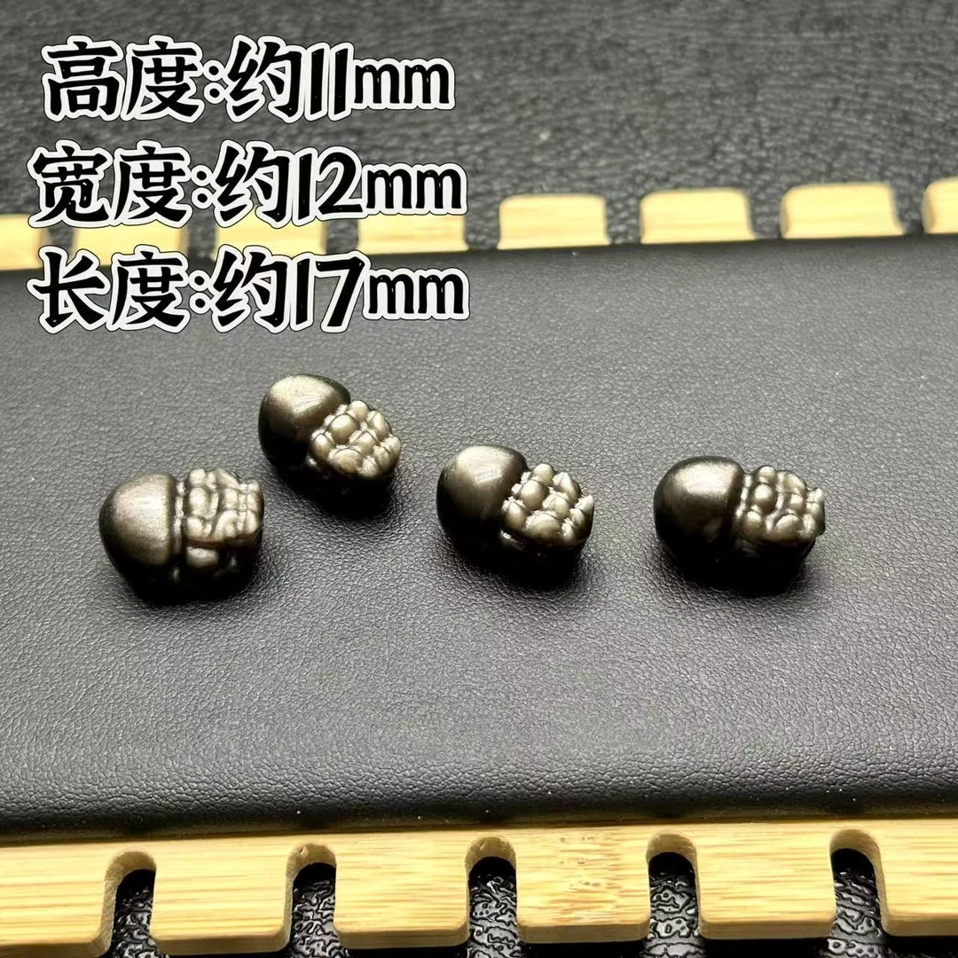 【天然银曜石】貔貅【前后通孔】 多样性发一