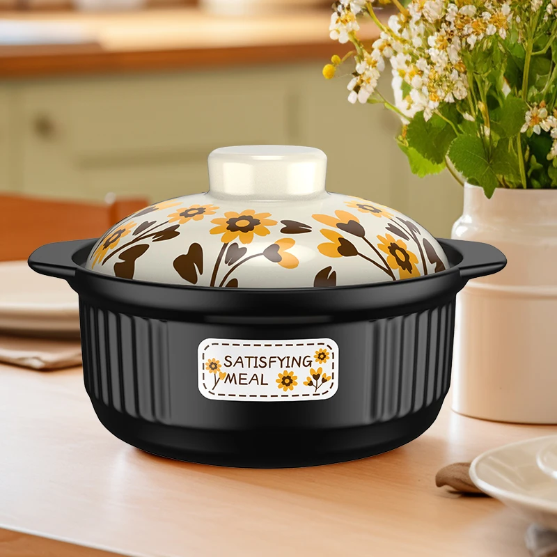 【宝宝奶锅】康舒小号家用砂锅炖锅辅食炖锅耐高温一人食1L【自营】