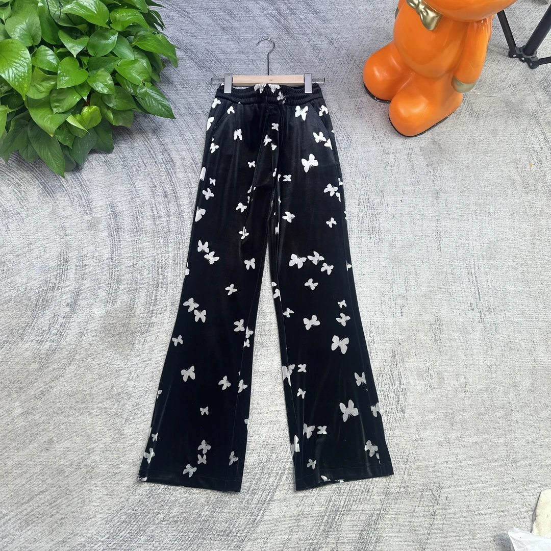 2024V v工作室新款 秋冬新款定制蝴蝶裤黑色百搭时尚高级—24186