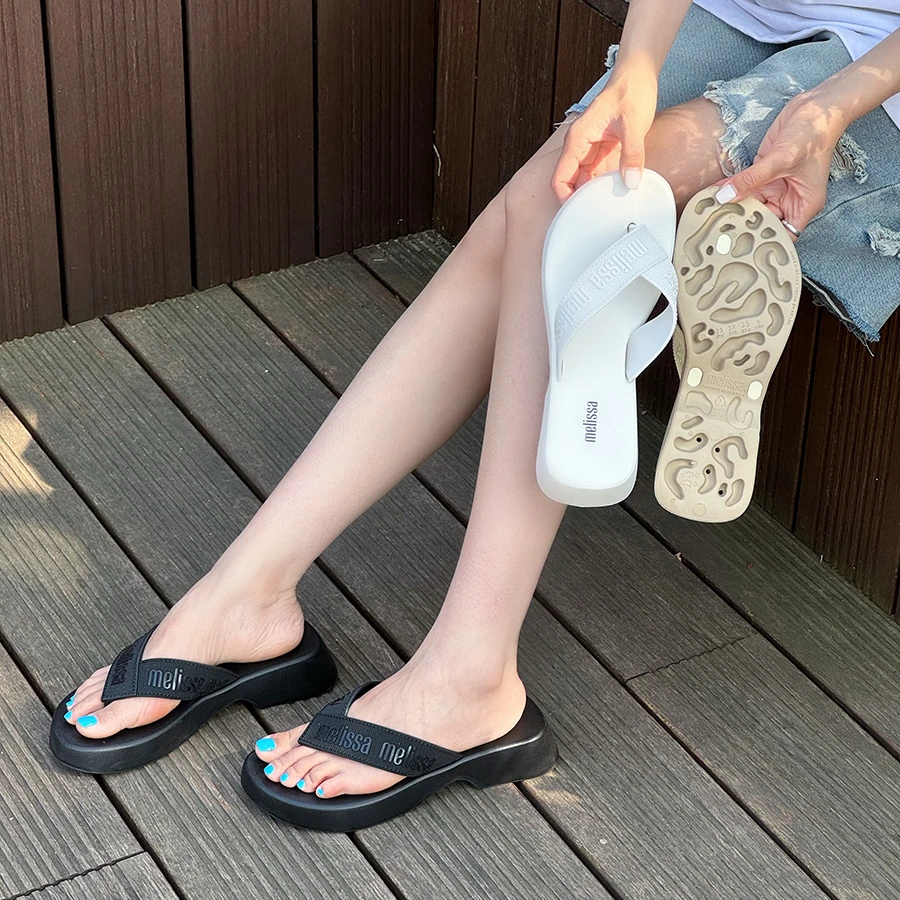 正品巴西本土原产拖鞋厚底松糕坡跟夹脚人字拖果冻凉拖沙滩女鞋