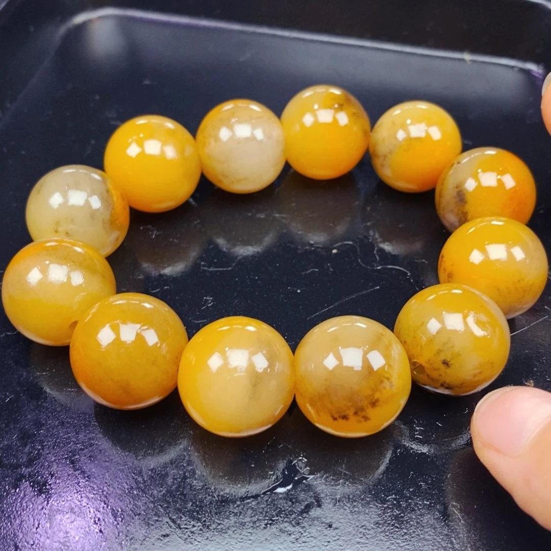 石英质玉（黄龙玉）未镶嵌颈饰