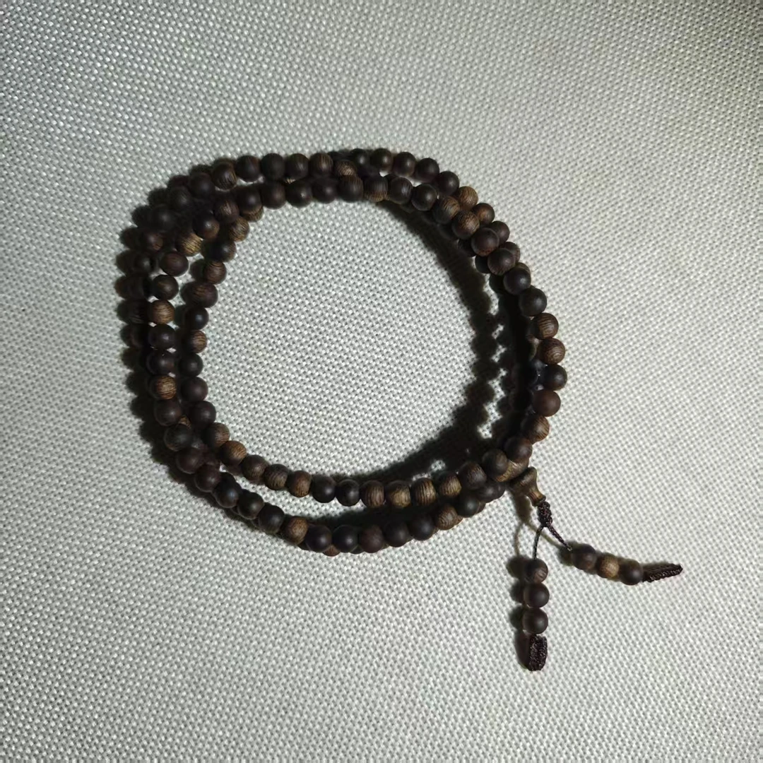 【厚爱公主专享】文莱黑油沉香多圈手串 5mm左右