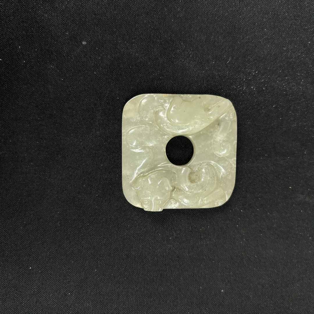 明代和田玉龙纹壁-NX