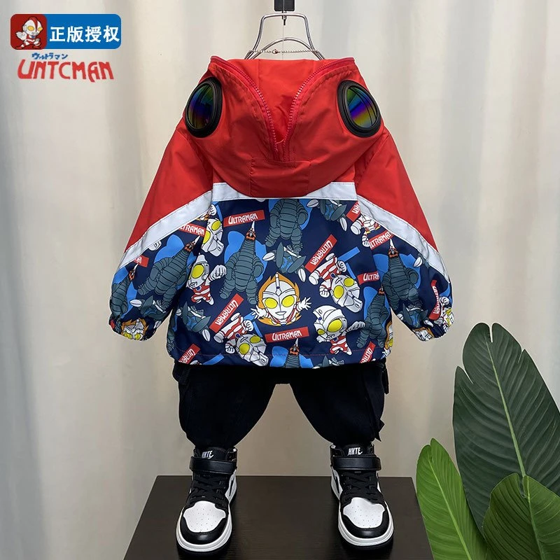 经典奥特曼男童外套春秋款儿童洋气上衣24新款宝宝风衣奥特曼衣服