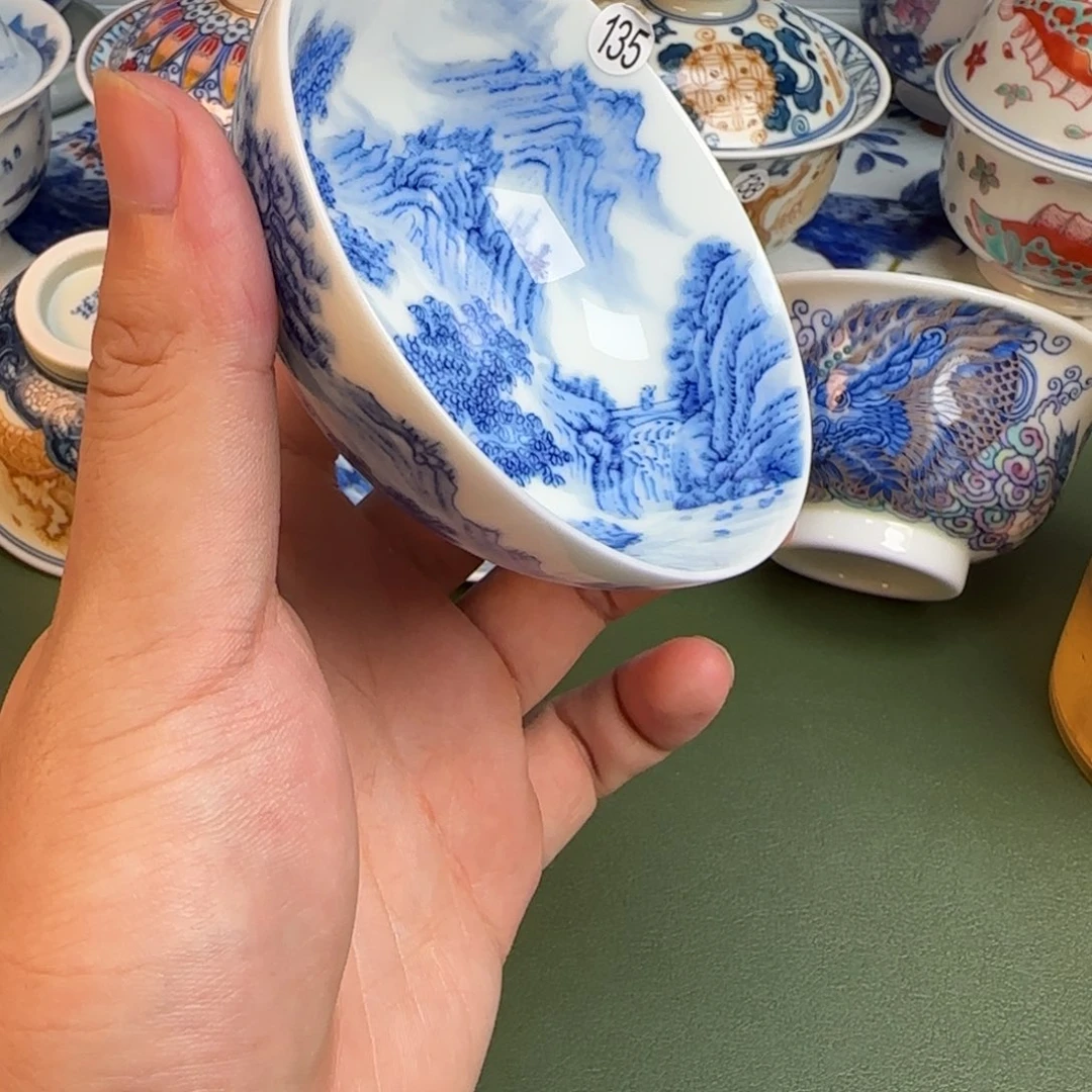 彦祖纯手工手绘茶具135