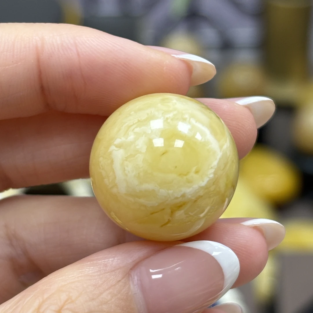 21.8mm瑕疵· 小妖珠宝天然原矿琥珀蜜蜡